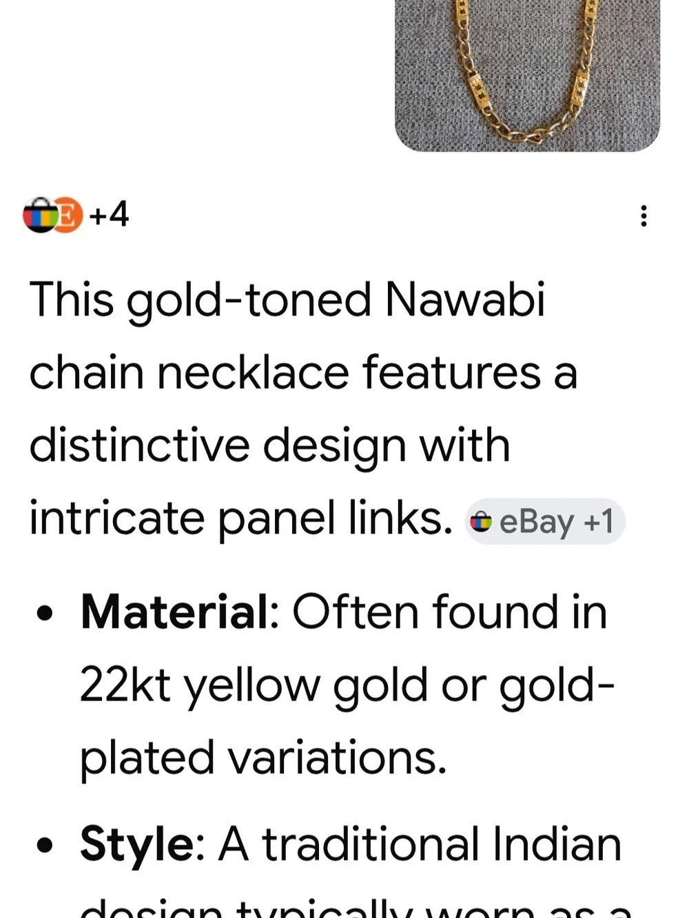 Gold-Tone Link Necklace - Elegant Women's Jewelry